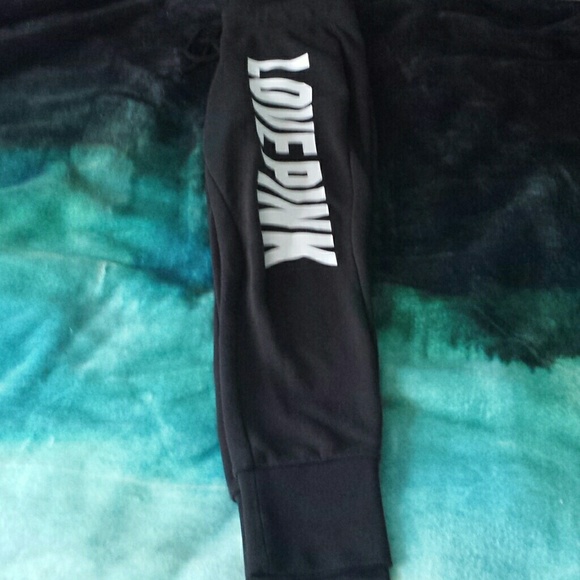 PINK Black Joggers - Picture 2 of 7